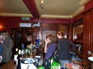 Publicist and editor as barmaids